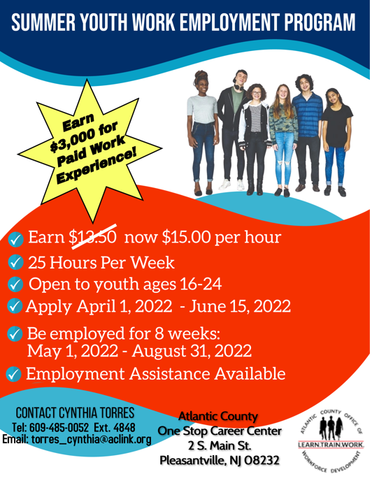 City of Absecon Summer Youth Employment Program