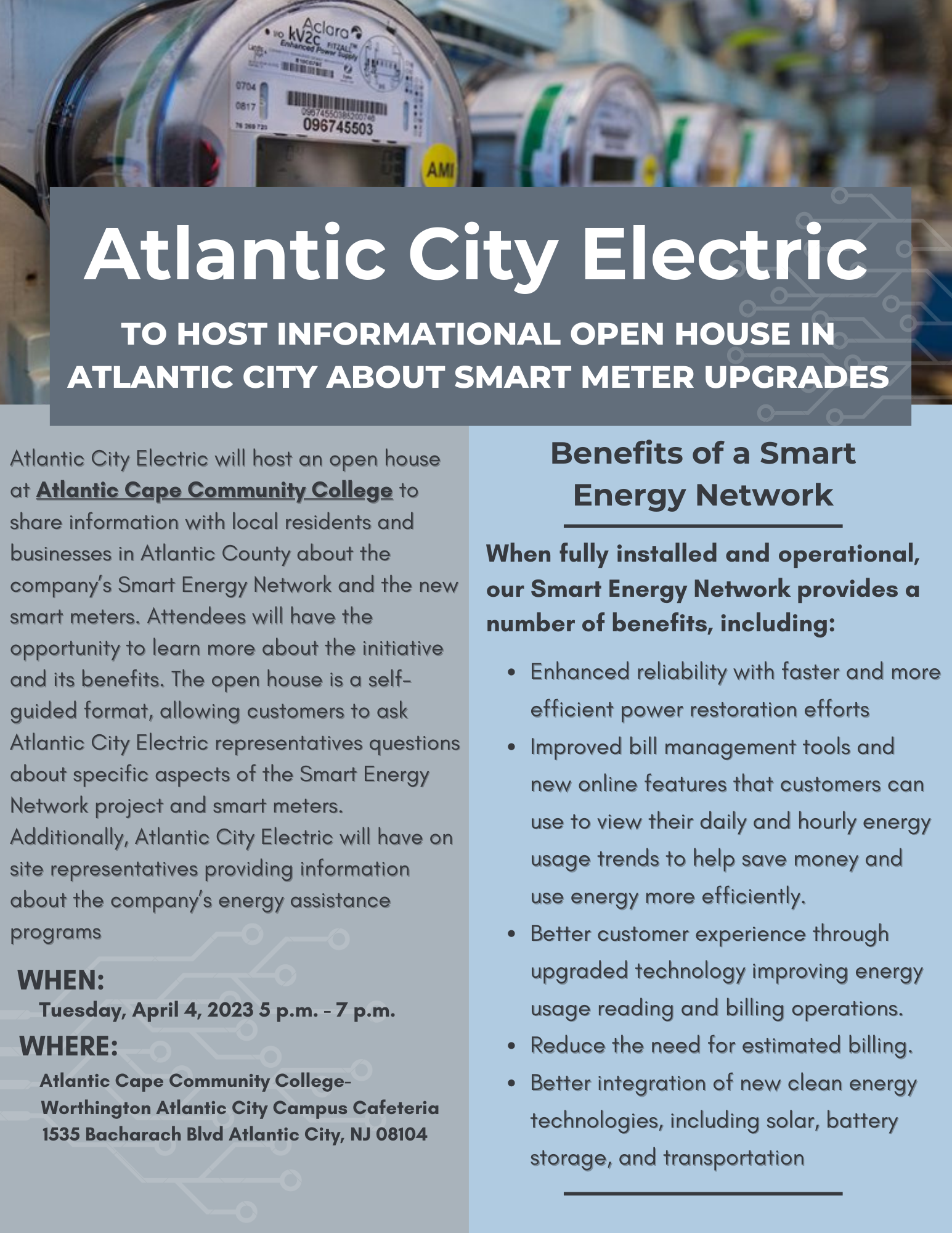 City of Absecon Atlantic City Electric Smart Meter Upgrades